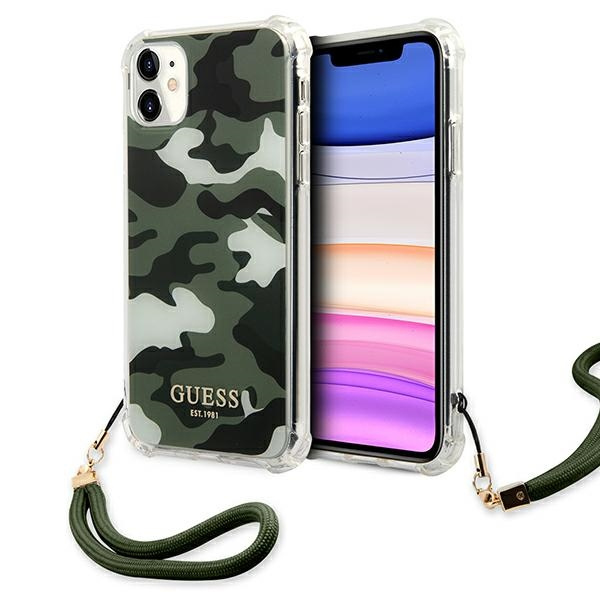 Etui GUESS Apple iPhone 11 Camo Collection Khaki Hardcase CASE