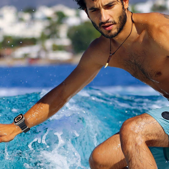 Pasek Tech-protect Iconband Pro Apple Watch 4 / 5 / 6 / 7 / 8 / 9 / Se / Ultra 1 / 2 (42 / 44 / 45 / 49 Mm) Black/orange