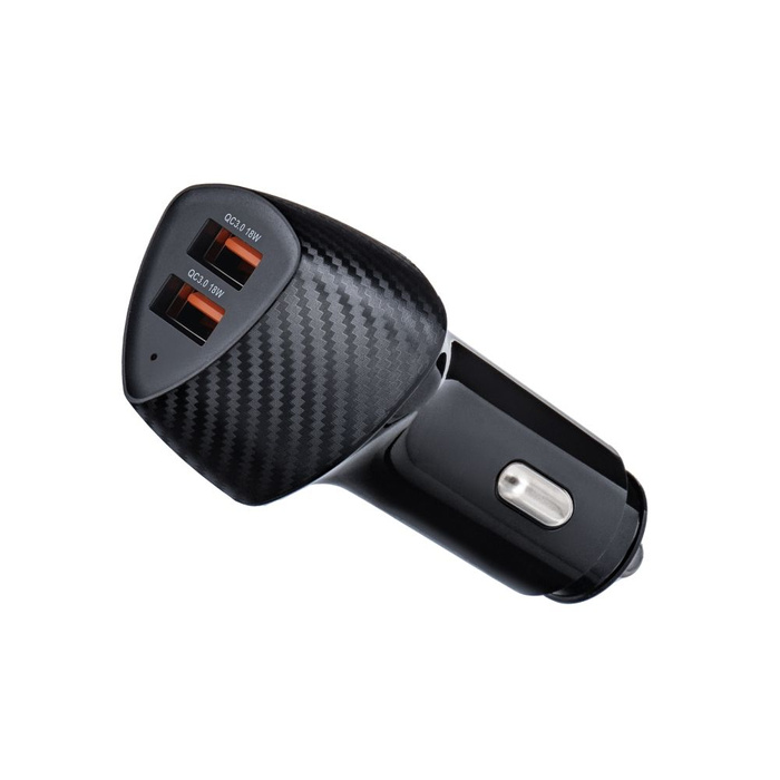 FORCELL F-ENERGY Carbon CC50-2A ładowarka samochodowa 2 x USB A QC3.0 3A 36W czarna