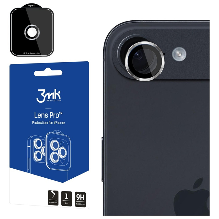 Ochrona na obiektyw aparatu 3MK iPhone 17 Air Lens Protection Pro srebrny
