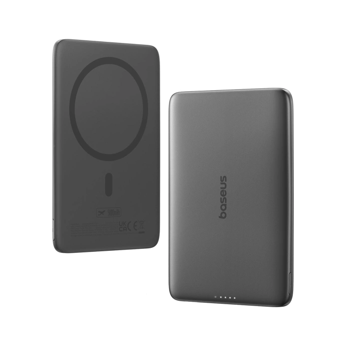 Powerbank Baseus PicoGo AM41 Ultra-Slim 5000mAh 20W kompatybilny z MagSafe z kablem Baseus Simple USB-C 60W 30cm - czarny