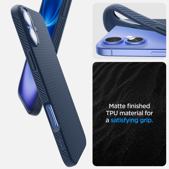 Etui iPhone 16 Spigen Liquid Air Navy Blue