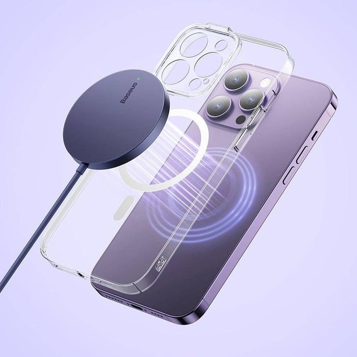 Baseus Simple Mini3 ładowarka magnetyczna MagSafe Qi 15W fioletowa 