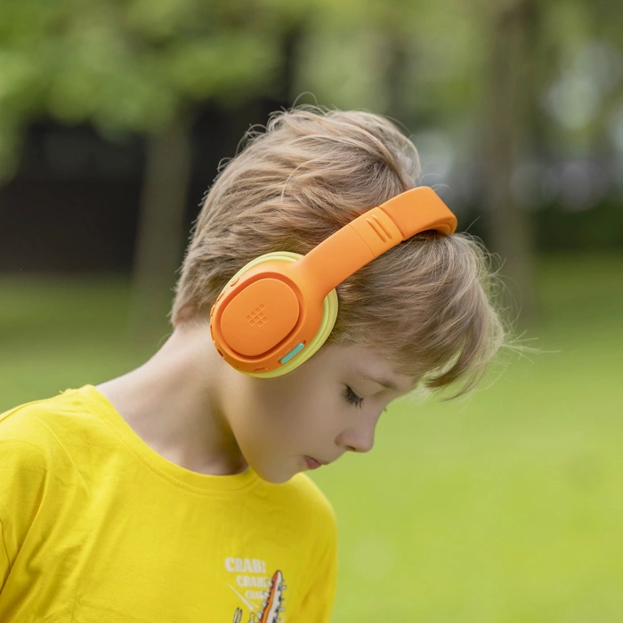 Słuchawki bezprzewodowe Tronsmart KH03 z ANC, dla dzieci, bezpieczne - pomarańczowe