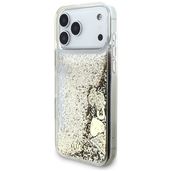 Etui Guess Liq. Glitter 4 Charms do      iPhone 17 Pro złoty