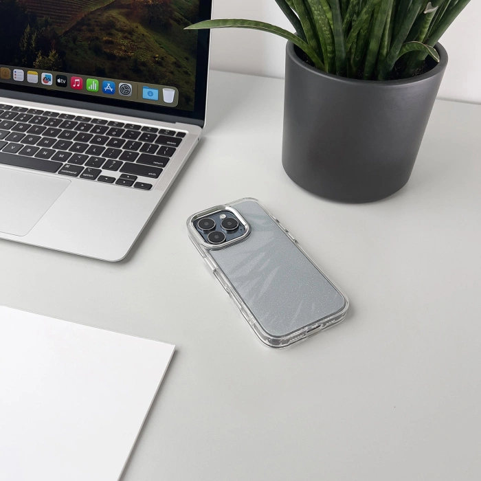 Etui Wozinsky Glitter Case na Samsung Galaxy S25 - przezroczyste z brokatem