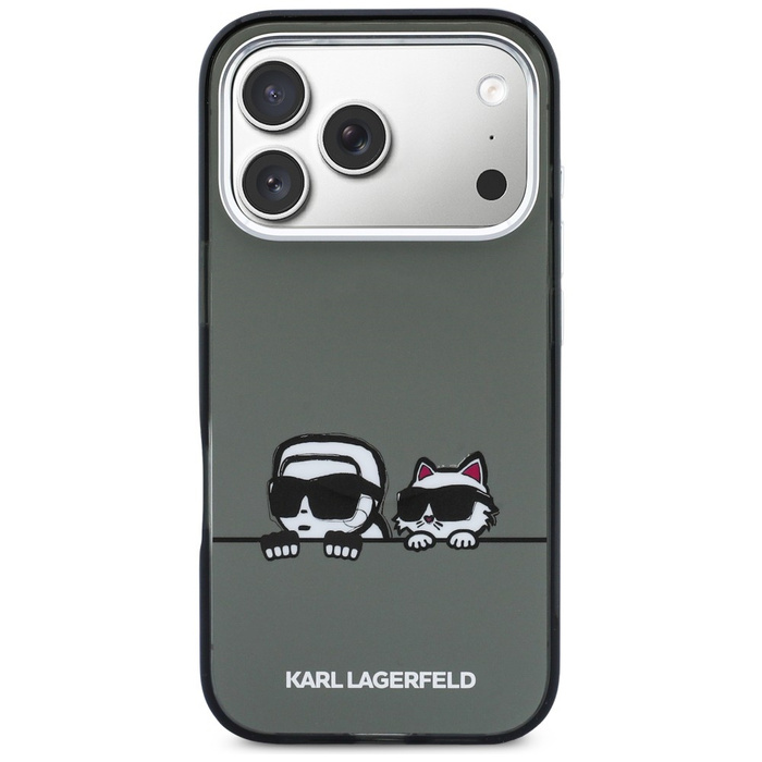 Etui Karl Lagerfeld IML Karl & Choupette Peekaboo Logo MagSafe do iPhone 17 Pro Max czarny