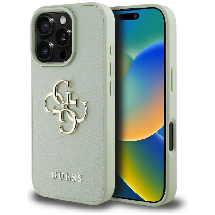 Etui Guess Grained Big 4G Logo Small      Classic Logo do iPhone 16 Pro Max zielony