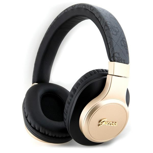 Guess słuchawki nauszne Bluetooth GUBH604GEMK czarny/black 4G Script
