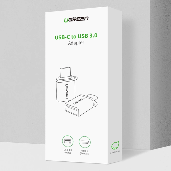 Adapter USB do USB-C 3.1 UGREEN US270 (szary)