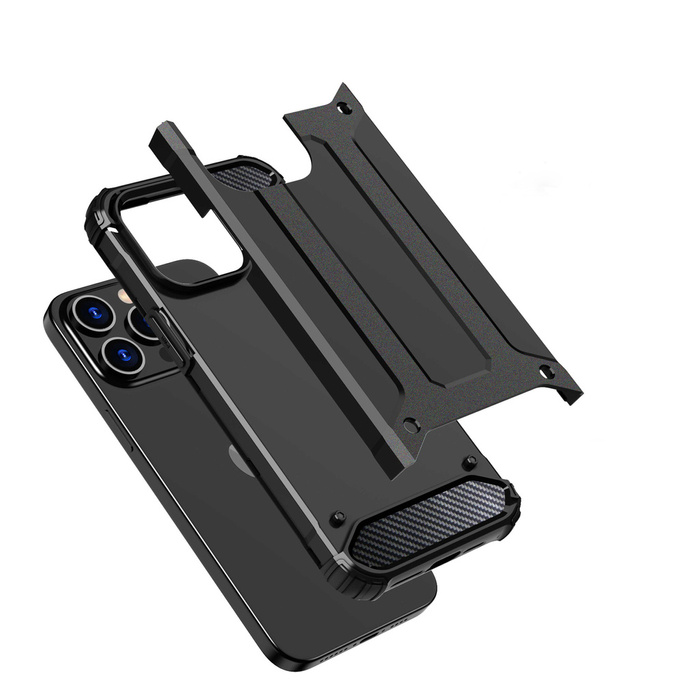 Etui Pancerne etui do iPhone 15 Pro Hybrid Armor - czarne Case