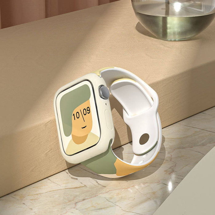 Strap Moro opaska do Apple Watch 7 / 6 / SE / 5 / 4 / 3 / 2 (45mm / 44mm / 42mm) silikonowy pasek bransoletka do zegarka wzór 5