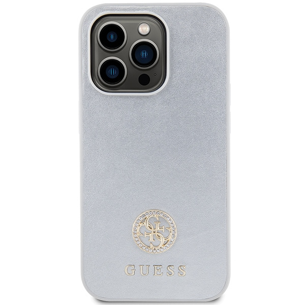 Etui Guess GUHCP15LPS4DGPS iPhone 15 Pro 6.1" srebrny/silver hardcase Strass Metal Logo Case