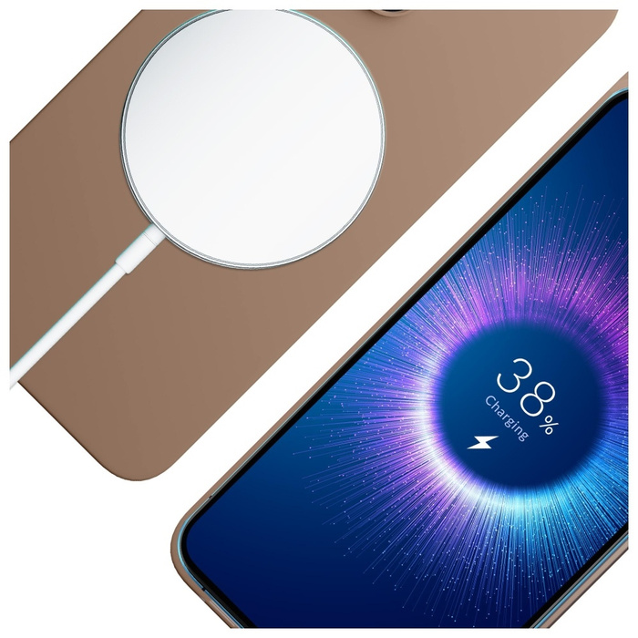 Etui 3MK Hardy MagSilicone do Apple      iPhone 15 Pro Max ciemnozłoty