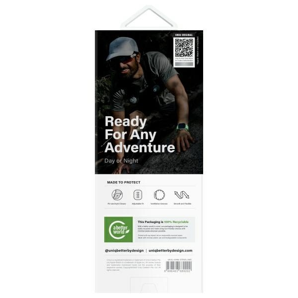 UNIQ pasek Stride Apple Watch 42/41/40mm  FKM Rubber Strap lume