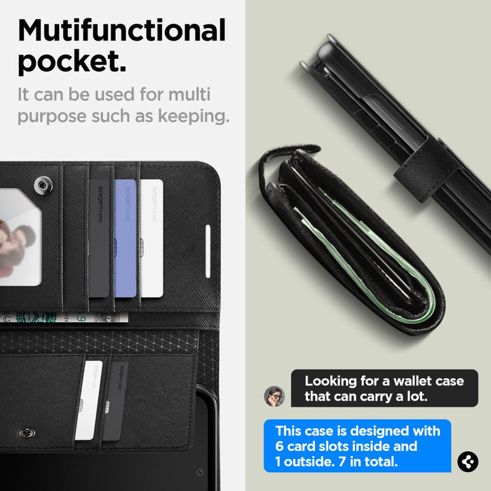 Etui SPIGEN Wallet ”s” Plus Galaxy A54 5G Black