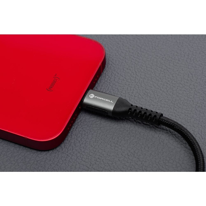Kabel USB C do Lightning Forcell F-Energy PD 3A 27W Cafule 3 m C259 czarny