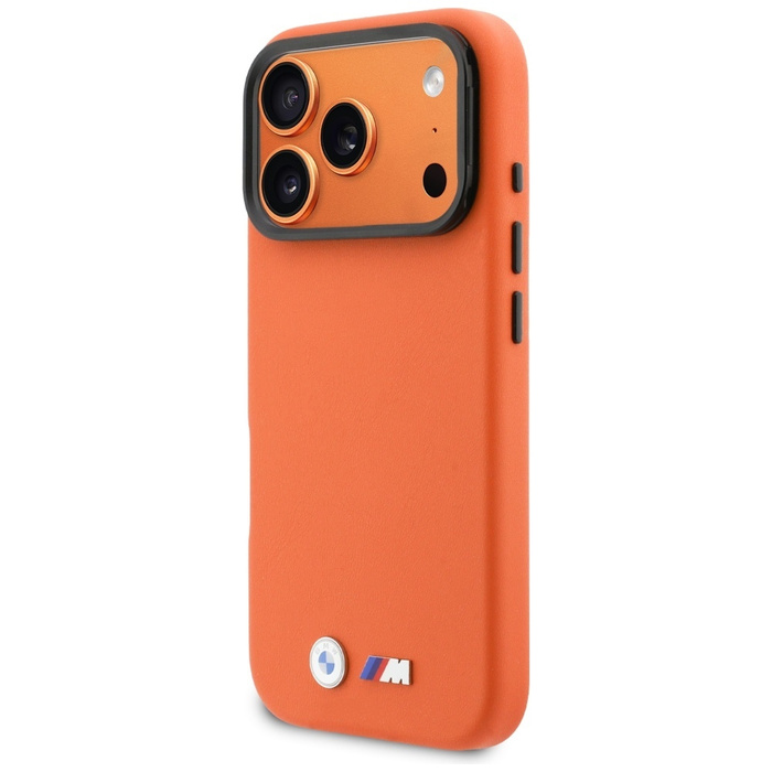 Etui BMW M Metal Logo MagSafe do iPhone  17 Pro pomarańczowy