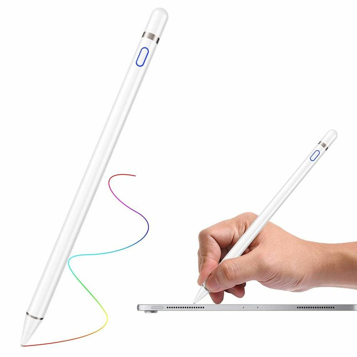 Cartinoe pojemnościowy rysik stylus pen do iPad z cienką końcówką 1,5 mm biały