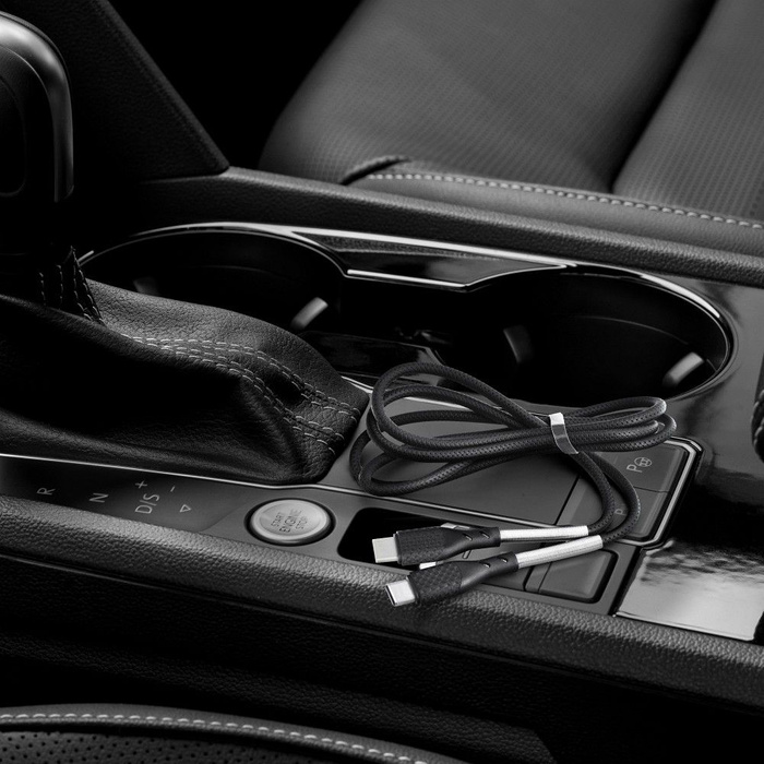 Kabel USB C do USB C Forcell F-Energy QC4.0 PD 5A 66W Carbon 1 m CB-02C czarny