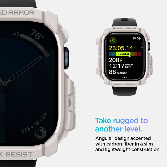 ETUI SPIGEN RUGGED ARMOR APPLE WATCH 10 (46 MM) DUNE BEIGE