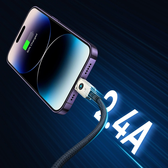 [PO ZWROCIE] Kabel USB - Lightning Baseus Unbreakable 2.4A 480Mb/s 2m - biały