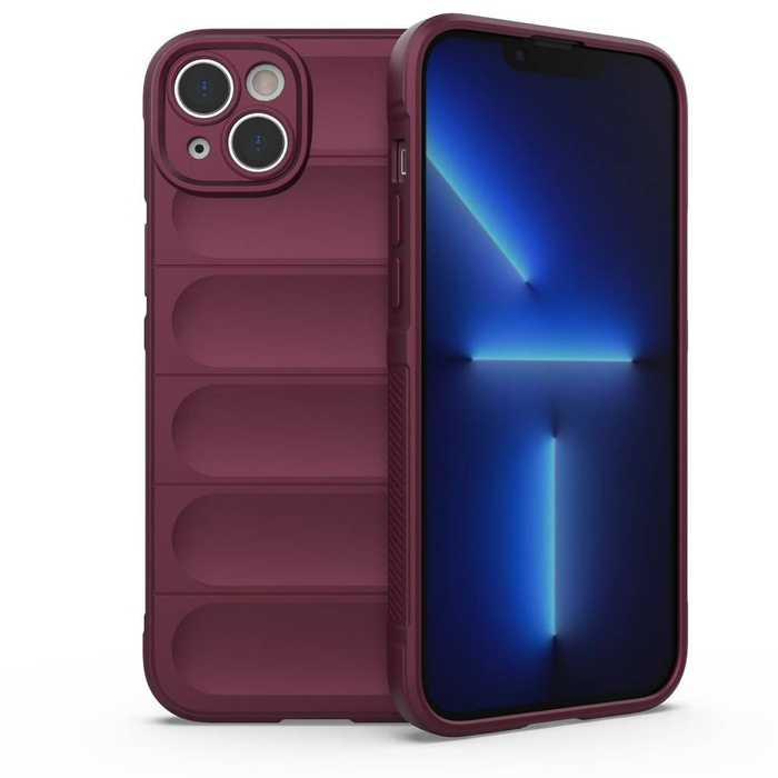 Etui Magic Shield Case Etui Do iPhone 14 Plus Elastyczny Pancerny Pokrowiec Burgundowy Case