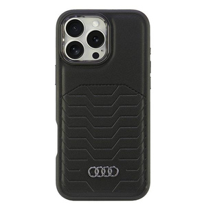 Audi Synthetic Leather MagSafe iPhone 16Pro Max 6.9" czarny/black hardcase AU-TPUPCMIP16PM-GT/D3-BK