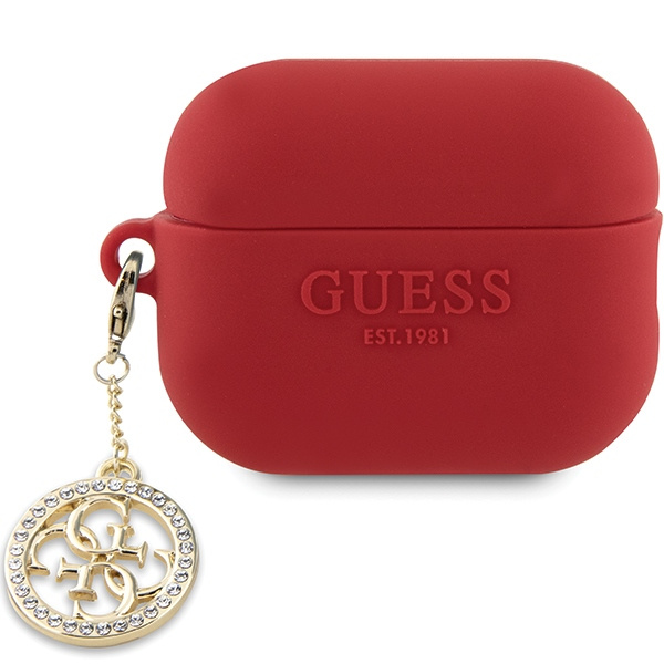 Etui Guess GUAP23DSLGHDF AirPods Pro 2 cover czerwony/fuschia 3D Rubber 4G Diamond Charm Case