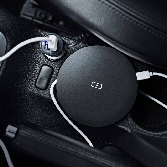 Ładowarka indukcyjna Forcell F-Energy Qi QC 15W + kabel USB C do USB A czarna