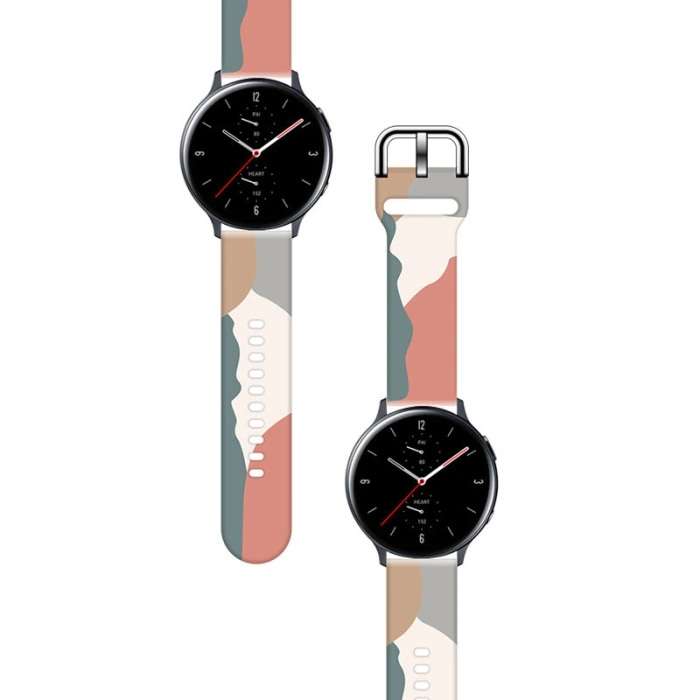 Pasek Strap Moro do Samsung Galaxy Watch 40 / 41 / 42 / 43 / 44 mm silikonowa bransoletka opaska do zegarka - wzór 15