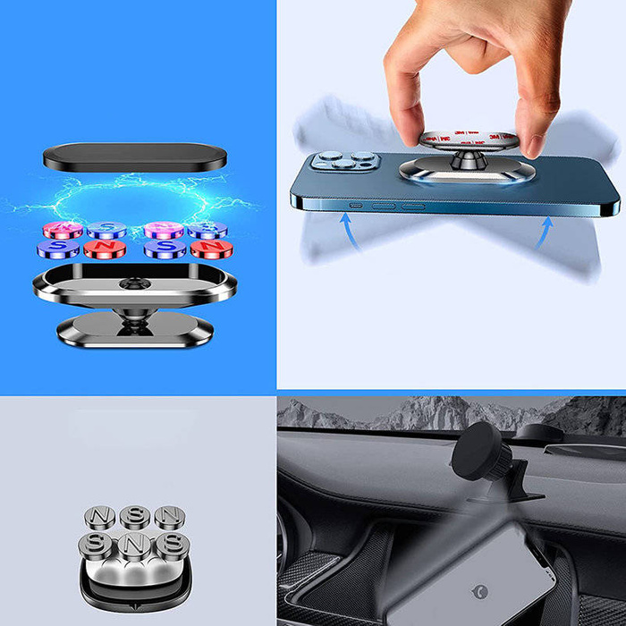 Joyroom magnetyczny uchwyt na telefon do samochodu ciemnoszary (JR-ZS227)