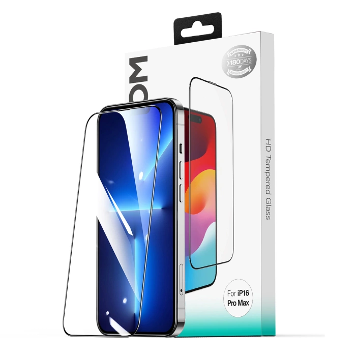 Szkło hartowane Joyroom JR-MLG0279 2.5D HD Dustproof z czarną ramką na iPhone 16 Pro Max