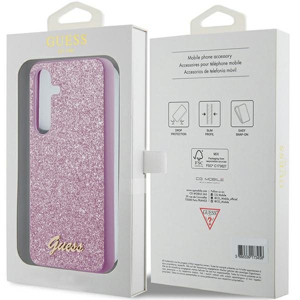 Etui Guess GUHCS24SHGGSHU Samsung Galaxy S24 S921 fioletowy/purple hardcase Glitter Script Case