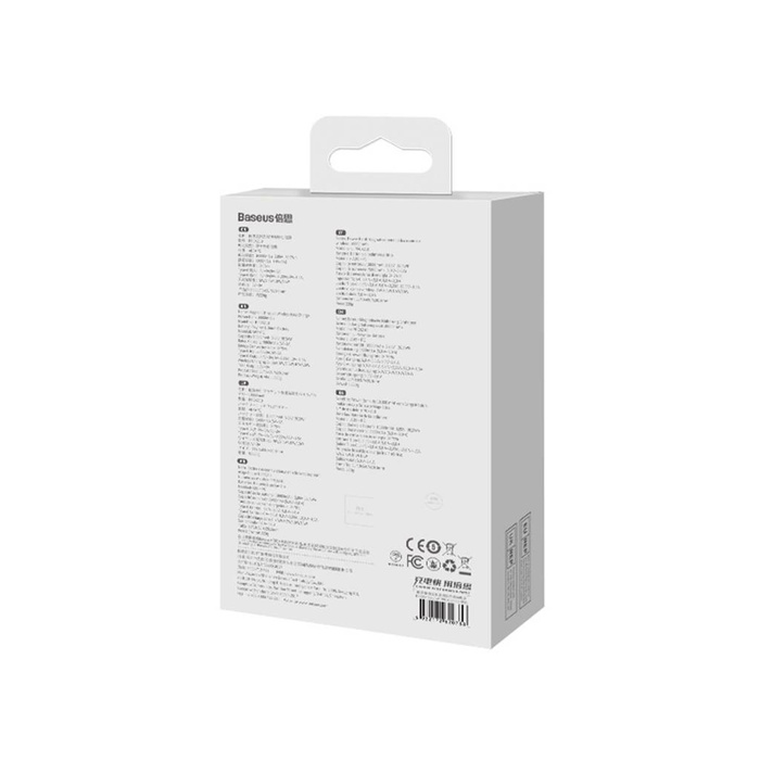 Baseus Magnetic Bracket Wireless Fast Charge Power Bank 10000mAh 20W Purple（With Xiaobai series fast charging Cable Type-C to Type-C 60W(20V/3A) 50cm White）