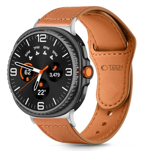 PASEK TECH-PROTECT SAMSUNG GALAXY WATCH 8 / CLASSIC (40 / 44 / 46 MM) LEATHERFIT BRĄZOWY