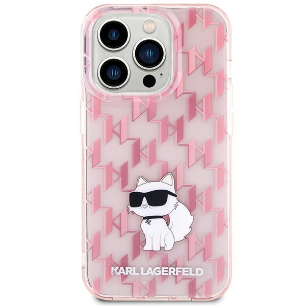 Etui Karl Lagerfeld KLHCP15XHNCMKLP iPhone 15 Pro Max 6.7" różowy/pink hardcase Monogram Choupette Case