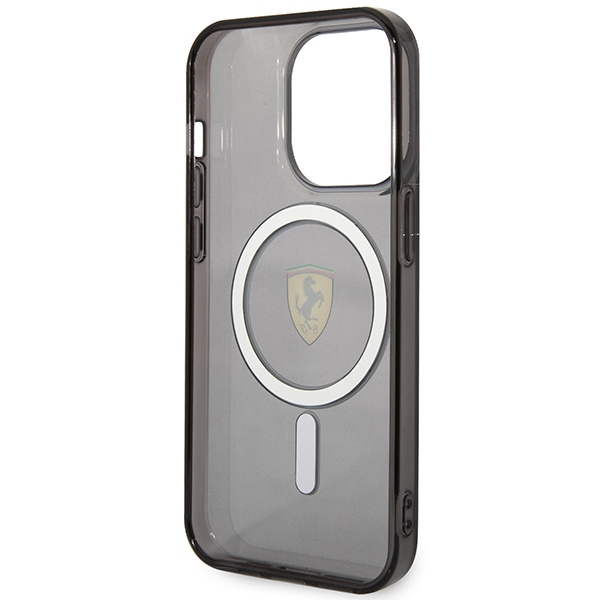Etui Ferrari FEHMP14LURKK iPhone 14 Pro 6,1" czarny/black hardcase Translucent Magsafe Case