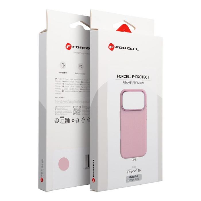 Etui na iPhone 16 Forcell F-Protect Frame Premium zgodny z MagSafe różowy 0INT