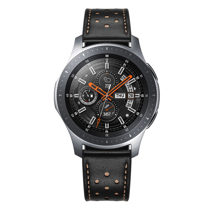 Pasek TECH-PROTECT Samsung Galaxy Watch 46mm Leather Black Czarny