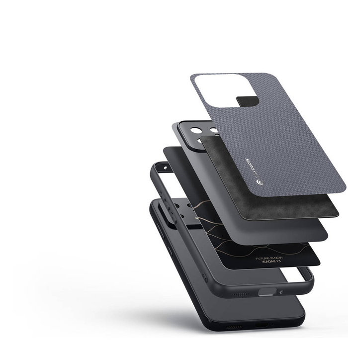 Etui Dux Ducis Fino etui do Xiaomi 13 pokrowiec z silikonową ramką szare Case