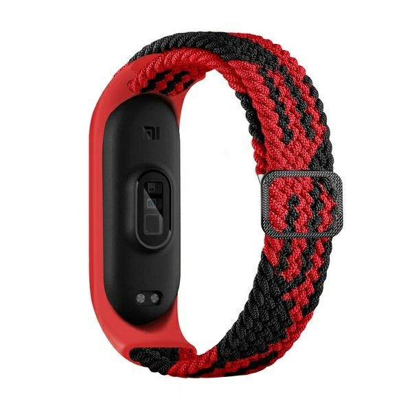 Beline pasek Mi Band 9/8 Nylonczarno-czerwony/black-red