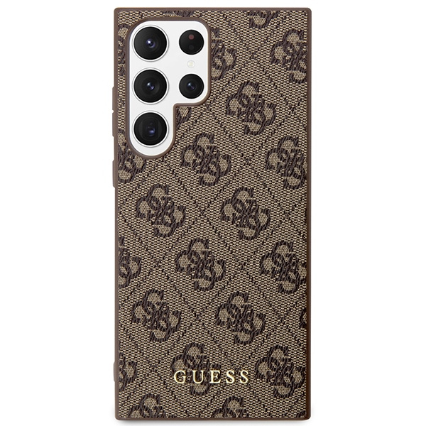 Etui Guess GUHCS23LG4GFBR S23 Ultra S918 brązowy/brown hard case 4G Metal Gold Logo Case