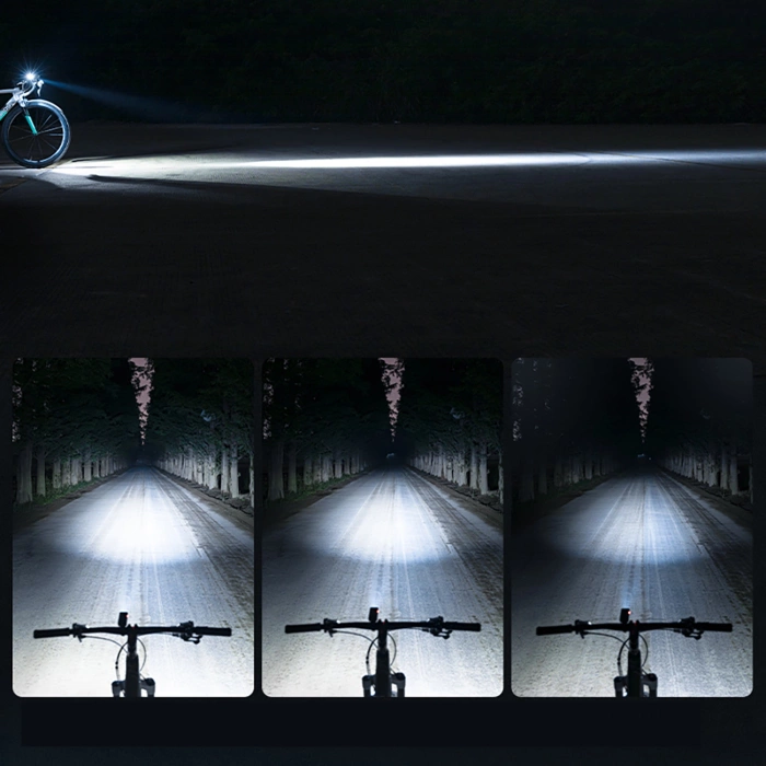 Lampka rowerowa przednia Rockbros 24310006001 400 lm + kabel micro USB - USB-A - czarna