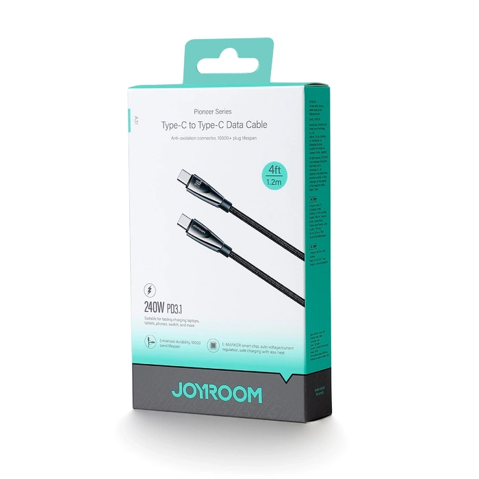 Kabel Joyroom Pioneer Series SA31-CC5 USB-C / USB-C 240W 1.2m - czarny