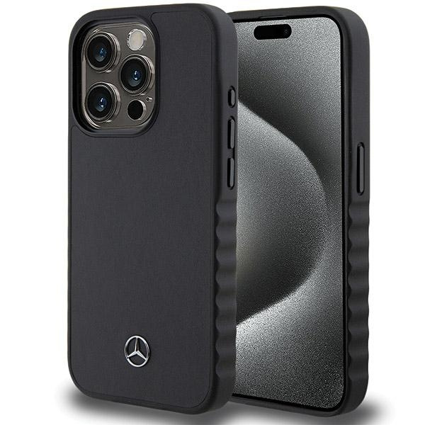 Etui Mercedes MEHCP15L23RCFK iPhone 15 Pro 6.1" czarny/black hardcase Smooth Leather Case
