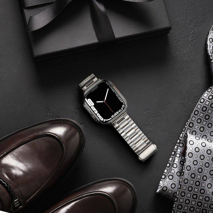 FORCELL F-DESIGN FA10 pasek do APPLE Watch 42 / 44 / 45 / 49 mm srebrny