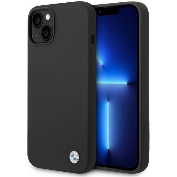 Etui Bmw Bmhcp15ssilbk Iphone 15 / 14 / 13 6.1" Czarny/black Hardcase Silicone Metal Logo Case