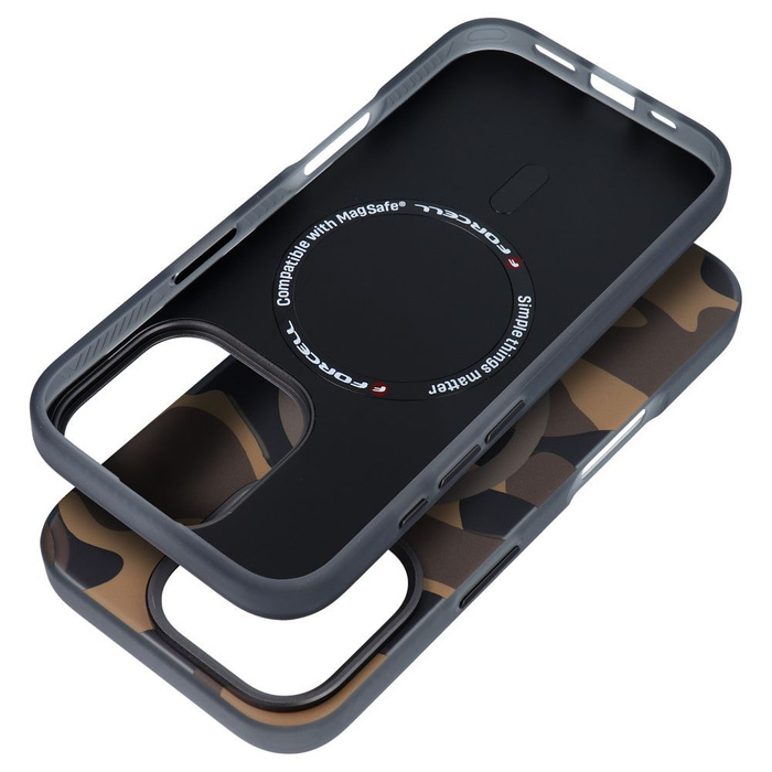 Etui na Samsung S25 ULTRA Forcell F-Protect Levels Dual Layer 4D technology zgodny z MagSafe Military Drop-Test desert camo