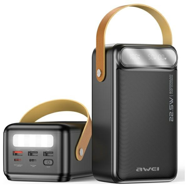 Powerbank AWEI P101K 60000mAh 22.5W      czarny/black